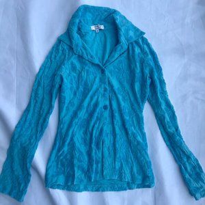 Frankie's Bikinis Nova Terry Long Sleeve Button Up Size M